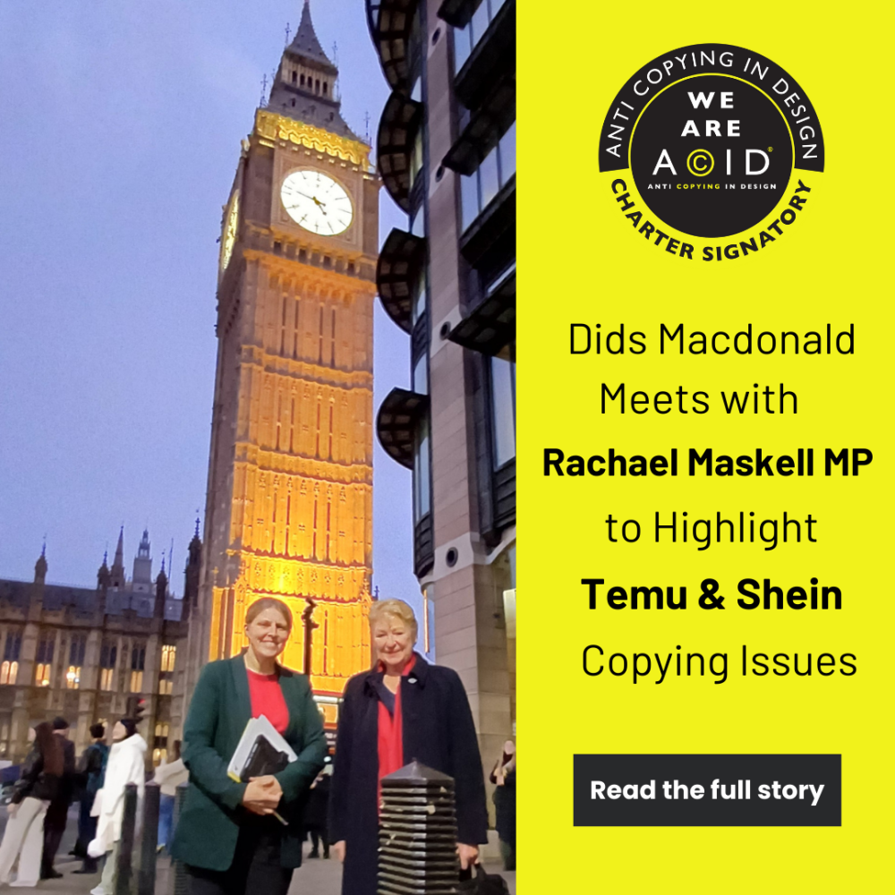 Dids Macdonald Meets with Rachael Maskell MP to Highlight Temu & Shein Copying Issues